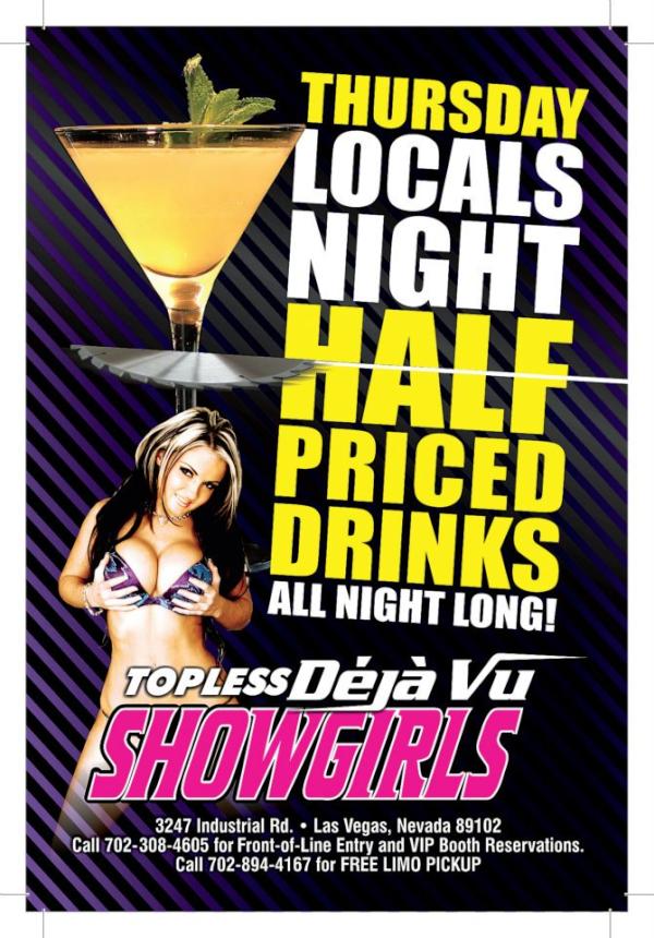 it's locals night! half priced drinks all night long!