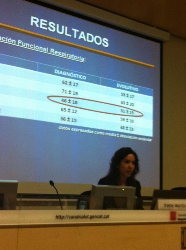 PDMAR_CAT's tweet photo. Irene Martin explica l'oxigenoteràpia en les malalties intersticials #obstrd #AIAQS http://t.co/AoZpNg83