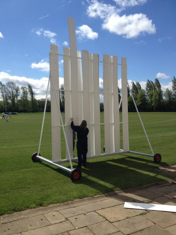 mayliem's tweet image. @NTUSport sunshine but forking windy! #sightscreen damage