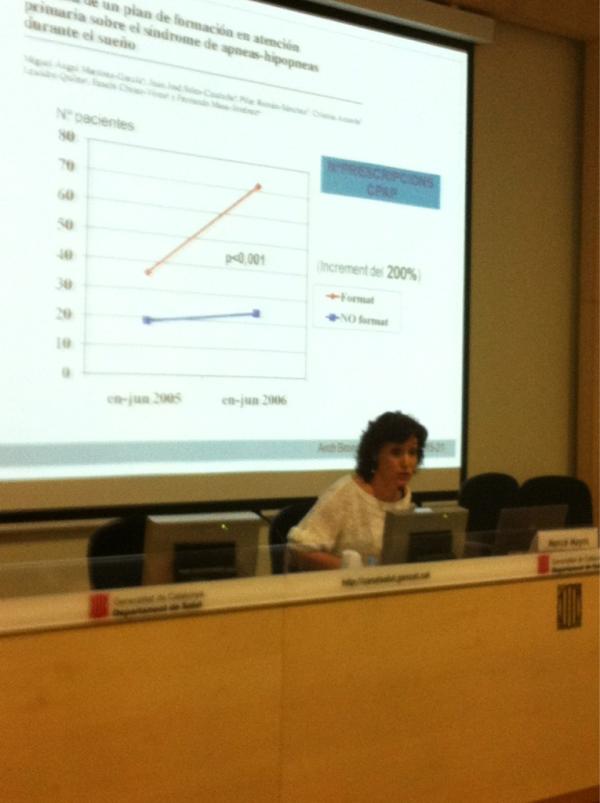 PDMAR_CAT's tweet photo. Mercè Mayos parla del model assistencial en l'atenció als pacients amb patologia del son #obstrd #AIAQS http://t.co/lx0YGqF2