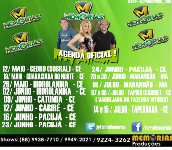 MemoriasProdu's tweet photo. CONFIRA AGENDA DO @ForroMemorias  - ISSO É @MemoriasProdu http://t.co/jI1hvZYV