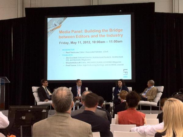 architectmag's tweet photo. . @archlighting EIC describes what editors look for in pitches. No follow-up calls please! #LFI2012 panel http://t.co/X7fPJB3x