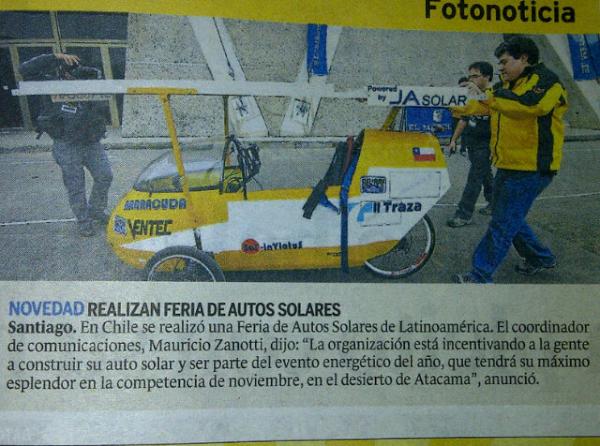 Feria de autos solares en Chile