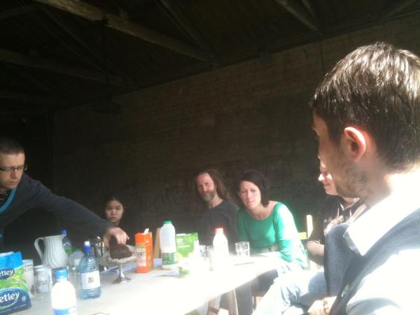 aplaceofaction's tweet image. The Perfoemance Exchange, breakfast discussion. Collaboration/performance as language/group/audience #connectiontime