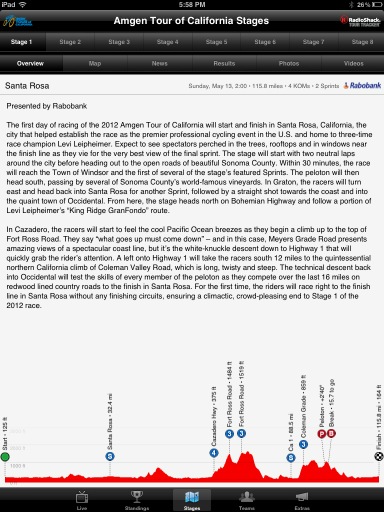 In case anyone was wondering ... Tour of California is underway. @