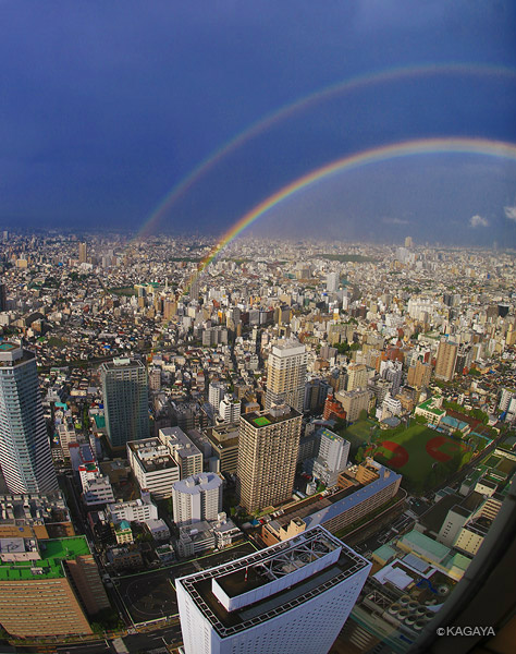 Kagaya 本日東京に出現したダブルレインボー 内側のはっきりしたほうが主虹 外側が副虹 双方は色の順序が逆になっています 主虹のたもとはビルの手前になっています Http T Co B8h6erwk Twitter Kagaya 本日東京に出現したダブルレインボー 内側のはっきりしたほうが主虹 外側が副虹 双方は色の順序が逆になっています 主虹のたもとはビルの手前になっています Http T Co B8h6erwk Twitter