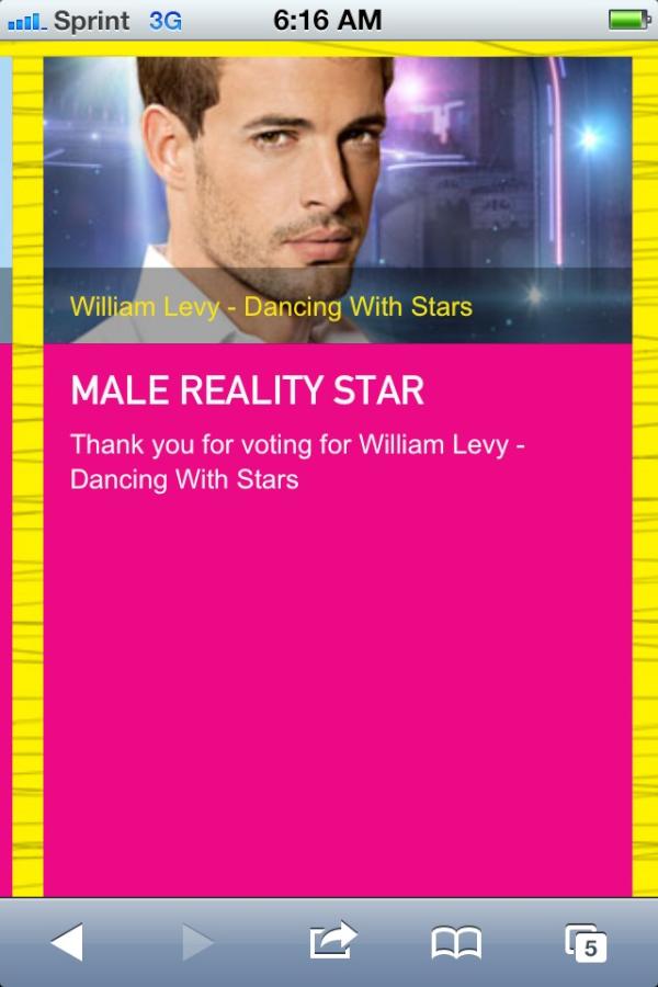 We already voted have u? <a href="/willylevy29/">William Levy</a> will be at the teen choice July 22 starts <a href="/8/">.</a> pm on fox!😁❤