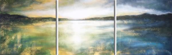 ArtWGalleryBC's tweet photo. The ultimate west coast composition - Linzy Arnott's signature triptych http://t.co/2roBhy0o