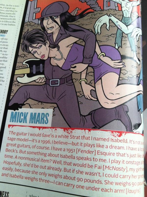 mrmickmars's tweet photo. Check out the cocky drawing, in guitar world, of what I would take with me if there were ever a zombie apocalypse !! http://t.co/HU9pGpLe
