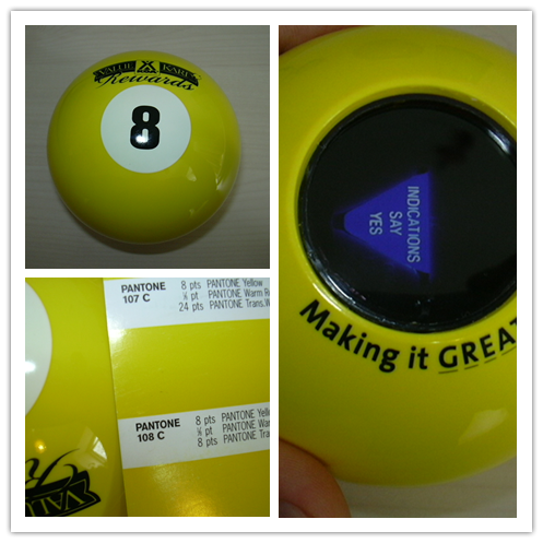 CUSTOM8BALL's tweet photo. Yellow color magic answer ball. http://t.co/7KgQwzQ7