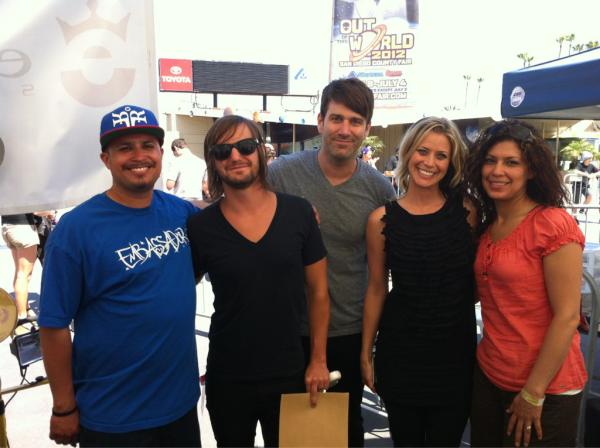EmbassadorSkate's tweet photo. Embassadorskateboards hanging out with fireflight at #spiritwestcoast http://t.co/57qBs6g5