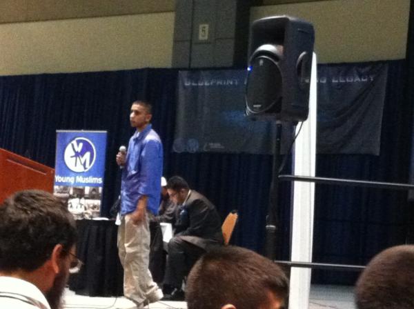AbdulNasirJ's tweet photo. Br Omar Tariq from @youngmuslims NJ got swag MashaAllah! #ICNA2012 #YM2012 http://t.co/yJsASZYG
