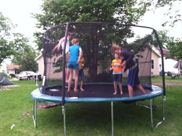 EllisonMatthew's tweet image. 3 hours later.....A TRAMPOLINE!!!!! Now the question is....what do we name it?!