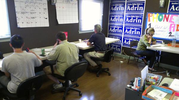 adrinnazarian's tweet photo. LA City Councilmember @PaulKrekorian and my wife Diana making phone calls to voters! http://t.co/xQdylYae