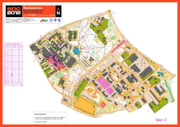 Pdorienteering's tweet image. Eoc 2012 Sprint Qualification Map Men Heat C