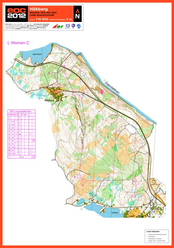 Pdorienteering's tweet image. Map EOC 2012 Long Qualification. Funny North Lines not straight as map border. 3 degrees difference. I wonder Why?