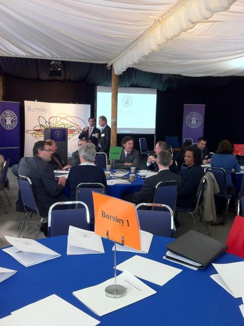 KingsFdn's tweet image. People slowly arriving in this amazing space we have today for the Prince&apos;s charities #Burnley #WeaversTriangle