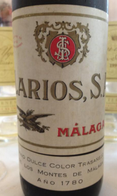 Malaga 1780: oldest wine I have ever tasted. Exciting idea: wine made 200+ years ago.