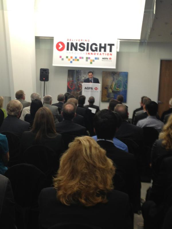Startup_Canada's tweet photo. Minister Dogood at the launch of Agfa HealthCare R&D Centre in Waterloo #startupcanada #startupwaterloo http://t.co/Yq1Urru3