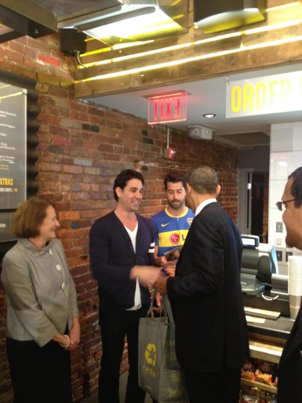 Open for business now - <a href="/BarackObama/">Barack Obama</a> has left the building!  #presidentialswag #14thst