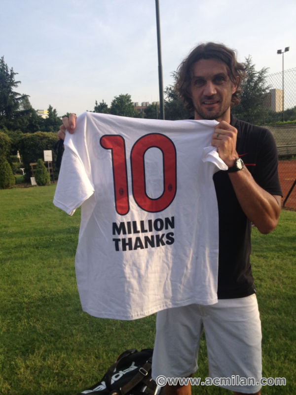 Paolo Maldini is IN! Are you? Celebrate 10 million likes on facebook, get the #areyouin jersey bit.ly/JhTxY7