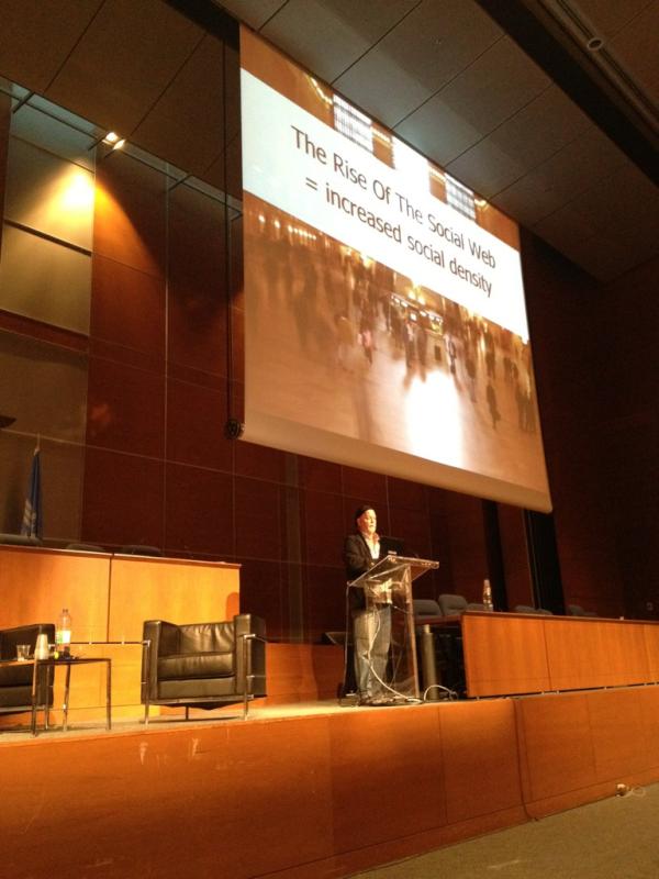 jowyang's tweet image. Fantastic presentation by @stoweboyd who has a lens of Sociology, innovation, over tech.  #webcomMt