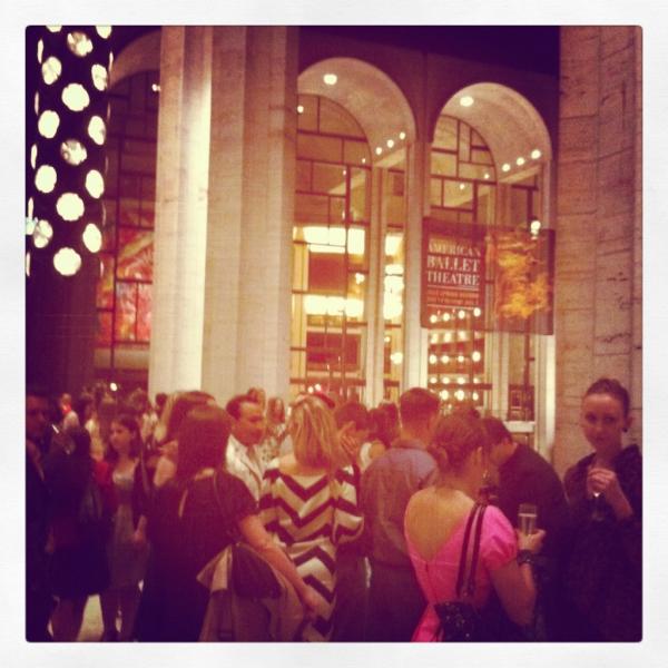nycballet's tweet photo. Promenade is bumping. Gorgeous night for a "Young Evening" at NYCB. #modernmoves http://t.co/BTHGHsSg