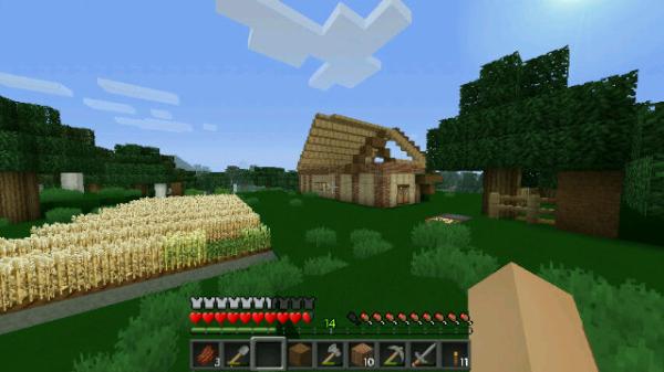 AldoC5's tweet image. Dia 2 de #MinecraftProject. A medio camino con el techo