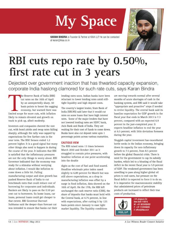 KIAALLP's tweet photo. Finally article on Repo rate is out :) http://t.co/tfNJxe2d