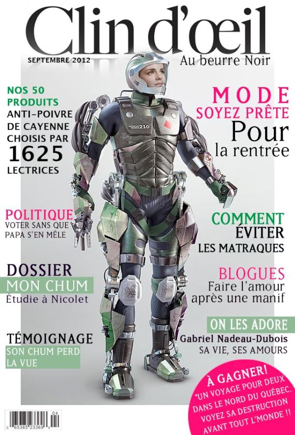 J'en ris encore: la manifestante moderne, vue par Clin d'oeil. 
tiré de tmblr.co/ZdKGQvLWj8W6