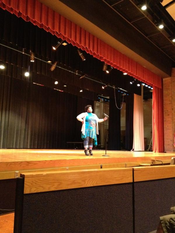 Presenting my poetry at Brashear High School yesterday!