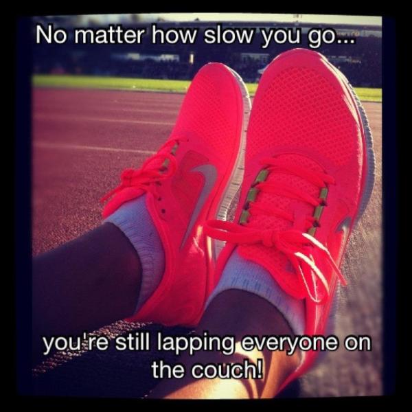 NikeSheRuns's tweet photo. Doing something is better than nothing. Don't be a couch potato - be a confident, energized woman! #nikesherunsau http://t.co/yA582XAr