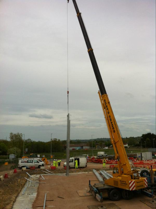 Keeping the motorways moving- salt barn in Somerset
Erectors happy its cider night in the local pub!