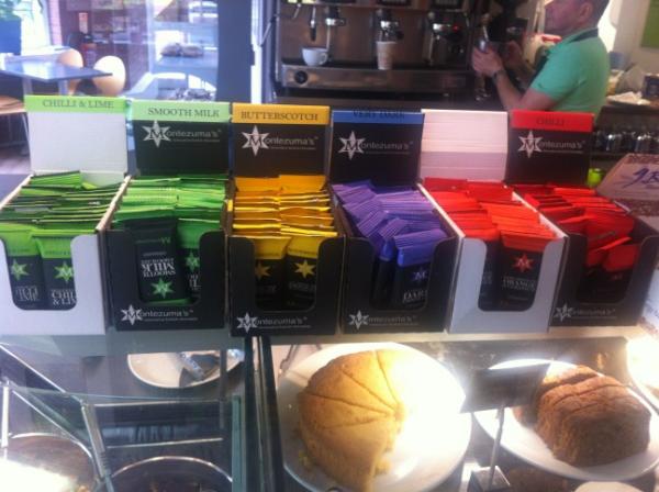 Our range of insanely indulgent chocolate, and mark in the background (even sweeter, right?)