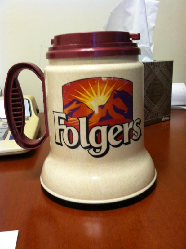 Jas42's tweet photo. Trucker mug your now my red solo cup. http://t.co/ie2jXHJI