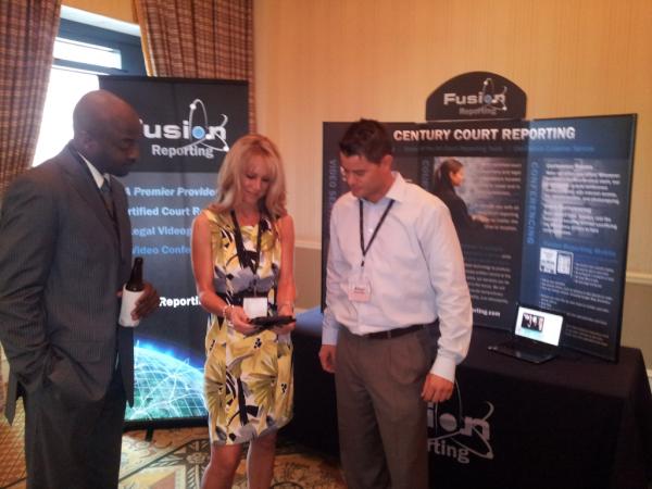FusionReporting's tweet image. Anne sharing Fusion's services to a gathering of attorneys at the Four Seasons Atlanta