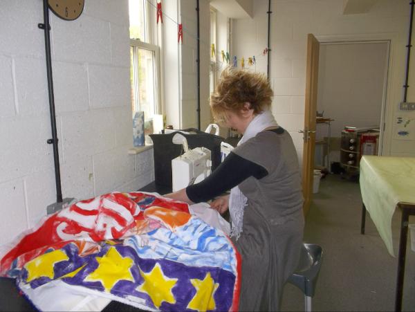 While the boss is away living it up in Paris we have been hard at it - finishing off Olympic banners for Pickering!