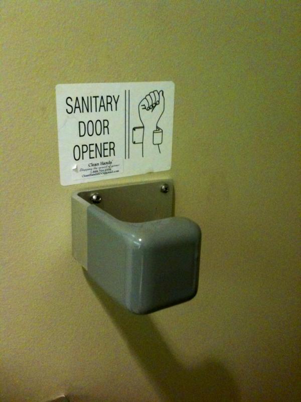 Sanitary door opener!? Why don't we see more of these? I hate touching the gross door handle.