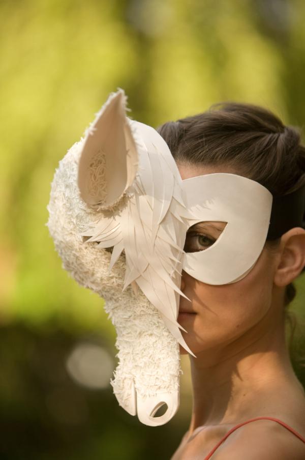 AmyFlurry's tweet photo. Paper horse mask interpretation. A piece from our first collection for Hermes. http://t.co/UYm5uqEw