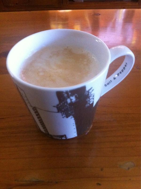 bm_h's tweet photo. @antfrew enjoying a Saturday morning Nespresso - how'd your first few go? http://t.co/rCHrm44B