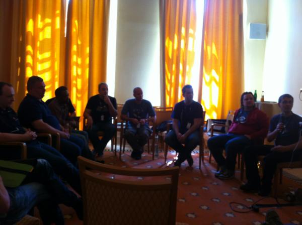 Meetup with JoomlaDays org. from all over the world. They are really working hard to spread the #joomla love! #jab12