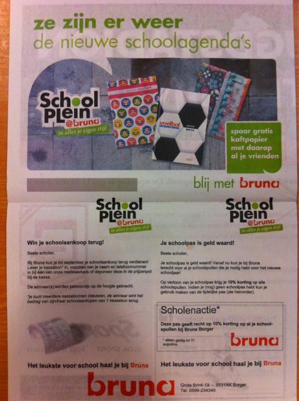 De schoolspullen zijn er weer! Daarom een advertentie van ons in de <a href="/WeekinWeekuit/">Week in Week uit</a> Profiteer van de korting!