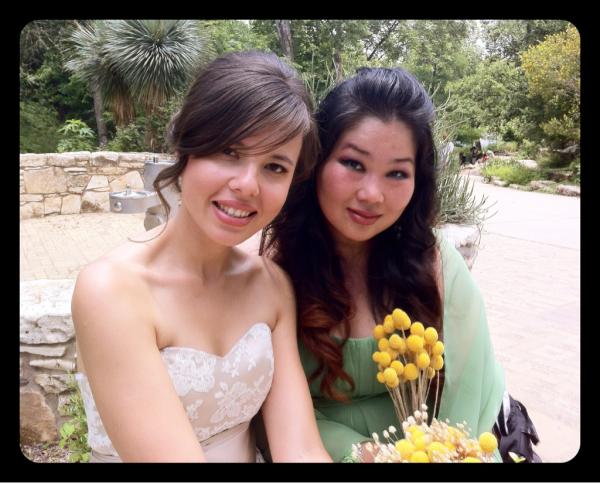 The beautiful bride and I. :)