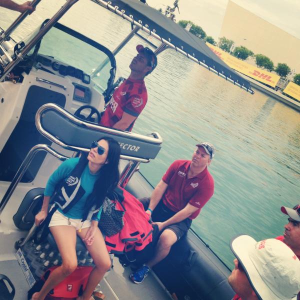 CAMPERETNZ's tweet photo. Very excited to have Adriana de Moura onboard with us today @CAMPERETNZ @adrianathereal @volvooceanrace http://t.co/Q95ku48d