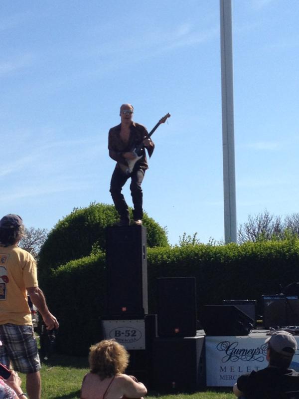 Oh yes he did!  Jonathan Fritz as the ultimate rock star at <a href="/MTKMusic_Fest/">MontaukMusicFestival</a>.