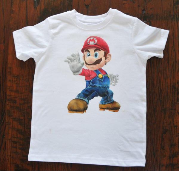 callihops's tweet photo. Super Mario T-Shirt #hand painted # http://t.co/MJfhW98P