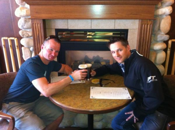 WBinYYC's tweet photo. Day 1 of #GoldenTriangle complete. This is what the finish line looks like. http://t.co/T4zRF8S4