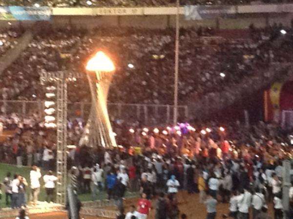 LawrenceKhong's tweet photo. Lighting the torch of unity at the World Prayer Assembly! http://t.co/s1W3sNUv