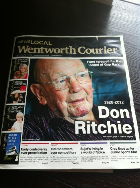 DAndersonSydney's tweet image. RIP Don Ritchie, a great man that not only lives on to inspire all but talked 220 people down from jumping at the GAP