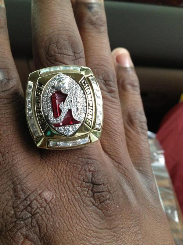 ghs_bears's tweet photo. Former Griffin Bear Xzavier Dickson's National Championship ring. Hope to see more Griffin Bears rocking rings. http://t.co/4UsEqYFV